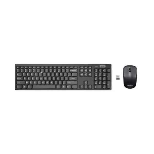 Ensemble Clavier + Souris Sans Fil Lenovo 100 AZERTY FRANÇAIS - Noir