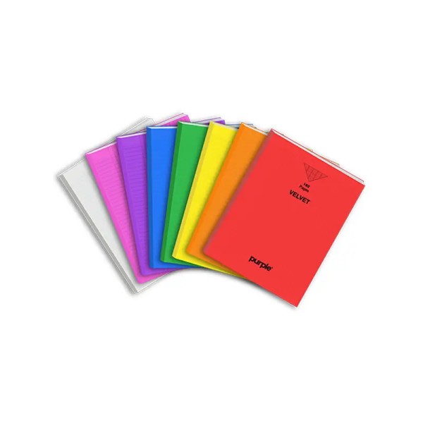 Cahier Couverture PP 24x32 Velevt 192 Pages Purple