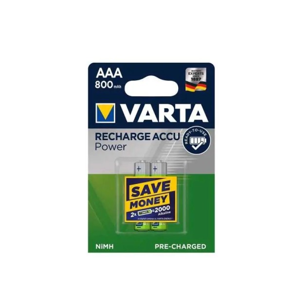 2XPILES RECHARGEABLES AAA VARTA
