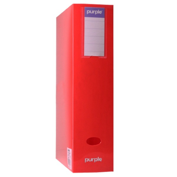 Boite de Classement Purple Dos 80 mm PASTEL Rouge