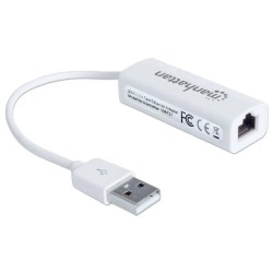 Adaptateur USB 2.0 haut débit vers Fast Ethernet Manhatten