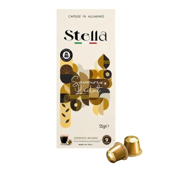 Paquet De 10 Capsules Compatible Nespresso Stella Milano