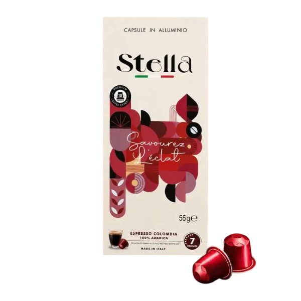 Paquet De 10 Capsules Compatible Nespresso Stella Colombia