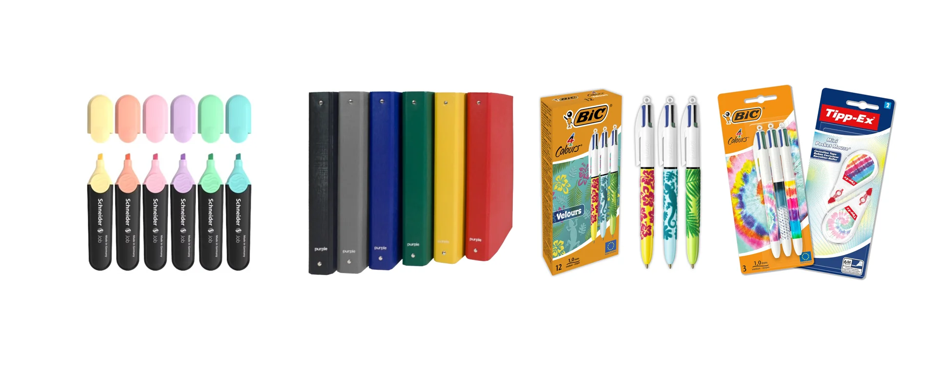 BIC, Purple et Schneider : quelles différences entre ces marques de fournitures de bureau ?